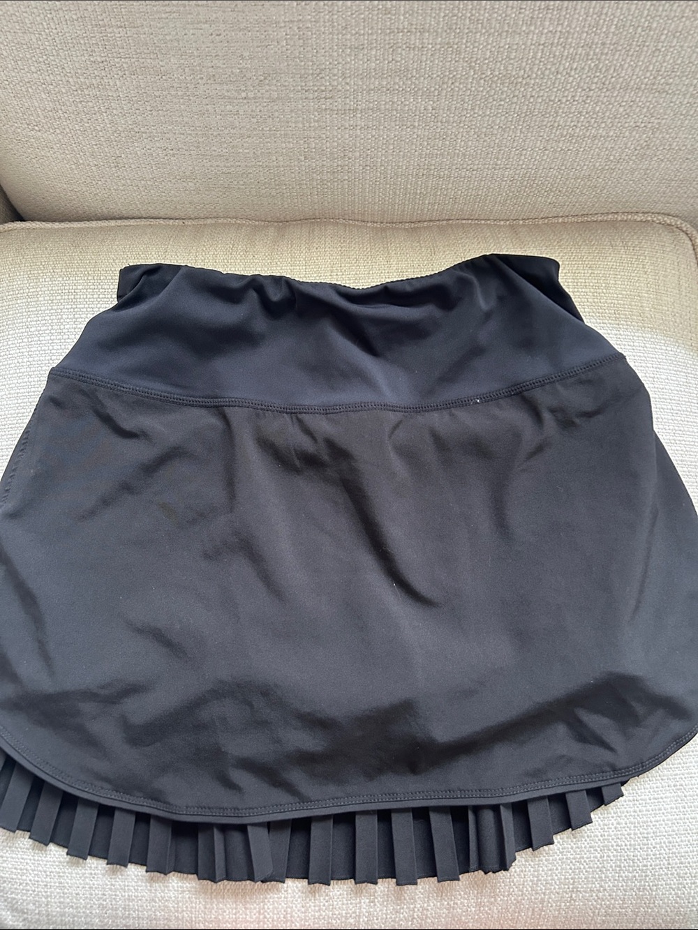 Classic Black Pleated Hem Skater Skirt